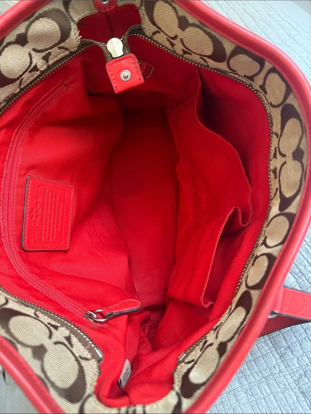 !!SOLD!! Coach Brown Signature Canvas Tote